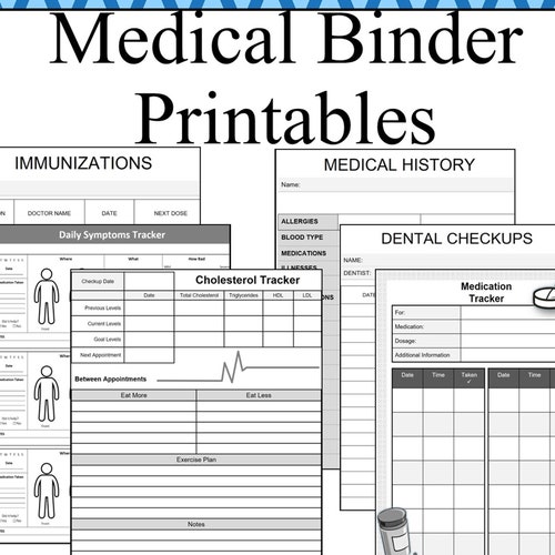 Medical Binder Printables Health and Wellness Sheets-medical - Etsy Medical Binder Printables Health and Wellness Sheets-medical - Etsy