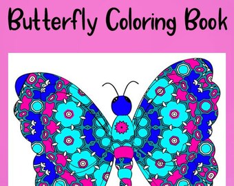 Butterfly Mandala & Designs Coloring Book - 50 butterfly coloring pages