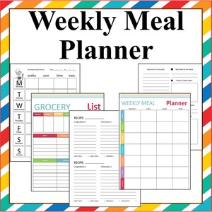 Weekly Meal Planner: 54-Week Recipe Organizer (Digital Download)