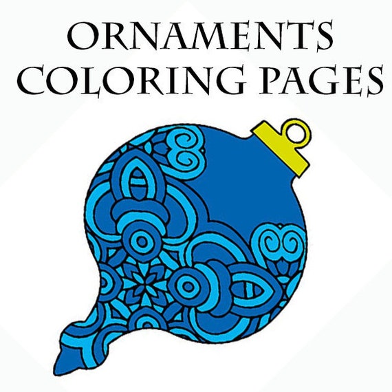 Christmas Holiday Ornament Coloring Book Pages 25 Mandala ...
