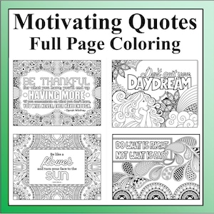 Motivating Quotes Full Coloring Pages – 50 Detailed Printable Designs with Inspirational Quotes