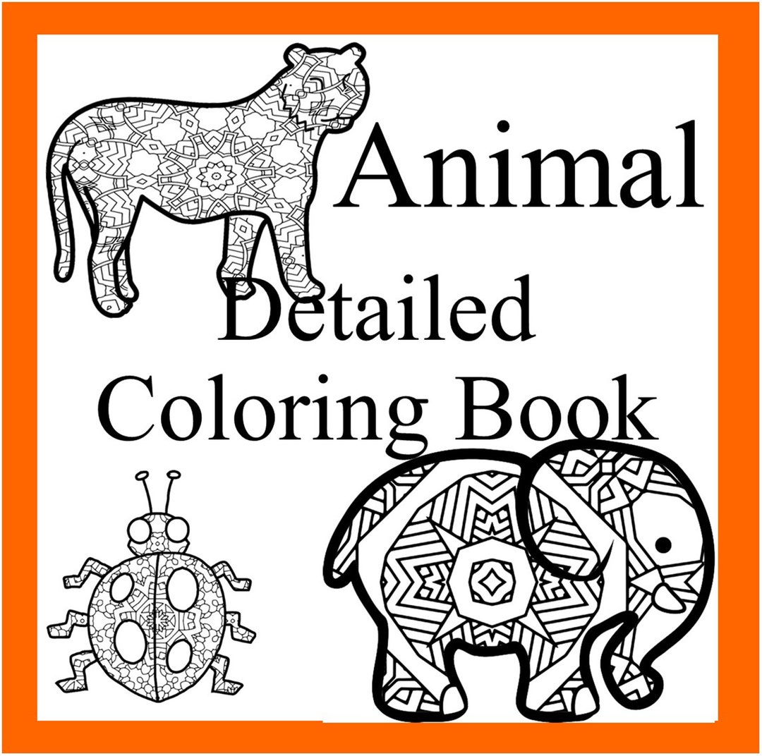 Animal Theme Coloring Book 52 Animal Theme Coloring Pages Animal ...