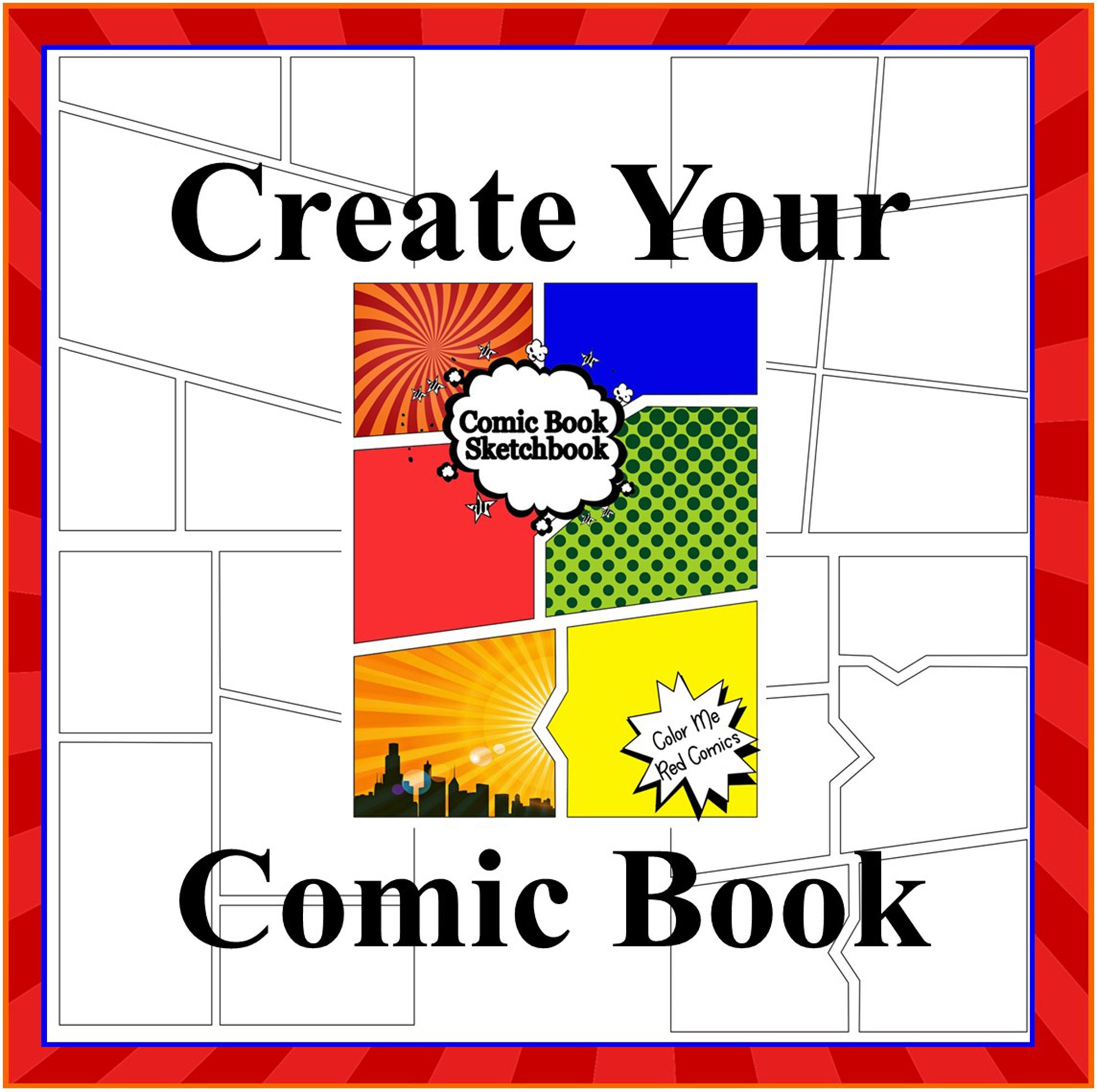 Make Your Own Comic Book: Art and Drawing Comic Strips, Great Gift for Creative Kids - Red [Book]