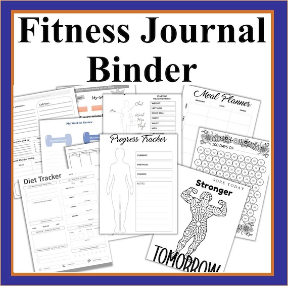 Fitness Journal Binder – Printable Workout Logs, Trackers, & Motivational Posters