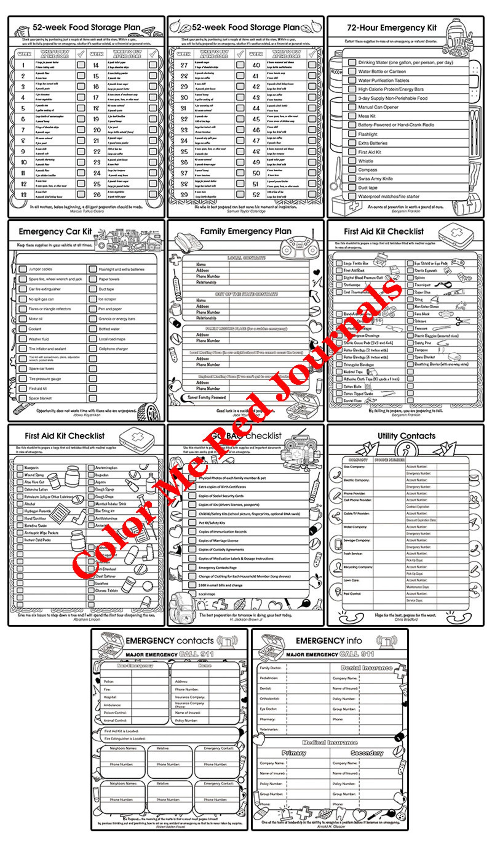 Emergency Preparedness Binder- Grab and Go Binder - Emergency Prep ...