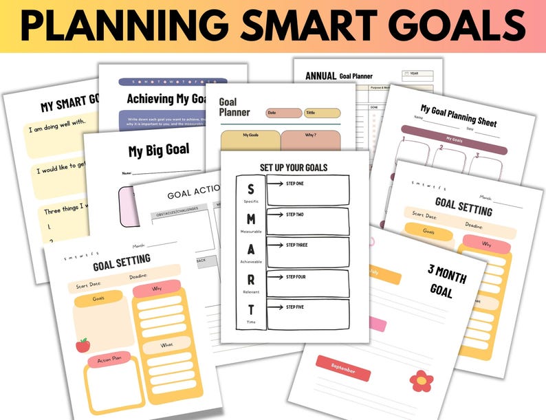 SMART Goal Planner – A Goal Setting Journal to Turn Dreams Into ...