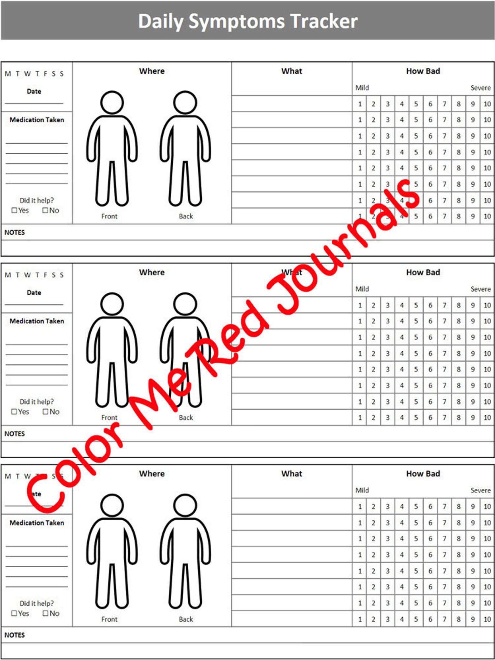 Medical Binder Printables Health and Wellness Sheets-medical Printables ...