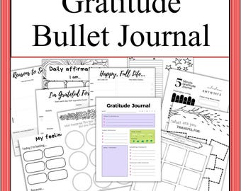 Gratitude Bullet Journal – Mindful Reflection & Positive Thinking through Guided Bullet Journaling