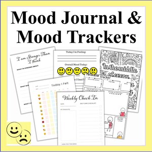 Printable Mood Journal: Emotion Tracker & Wellness Pages (63-Page Digital Download)