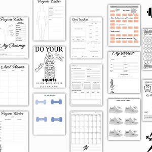Puede incluir: Un cuaderno de ejercicios con varias p&aacute;ginas para realizar un seguimiento del progreso, la dieta y los entrenamientos. Las p&aacute;ginas incluyen un planificador de comidas, rastreadores de progreso y un rastreador de ejercicios semanales.