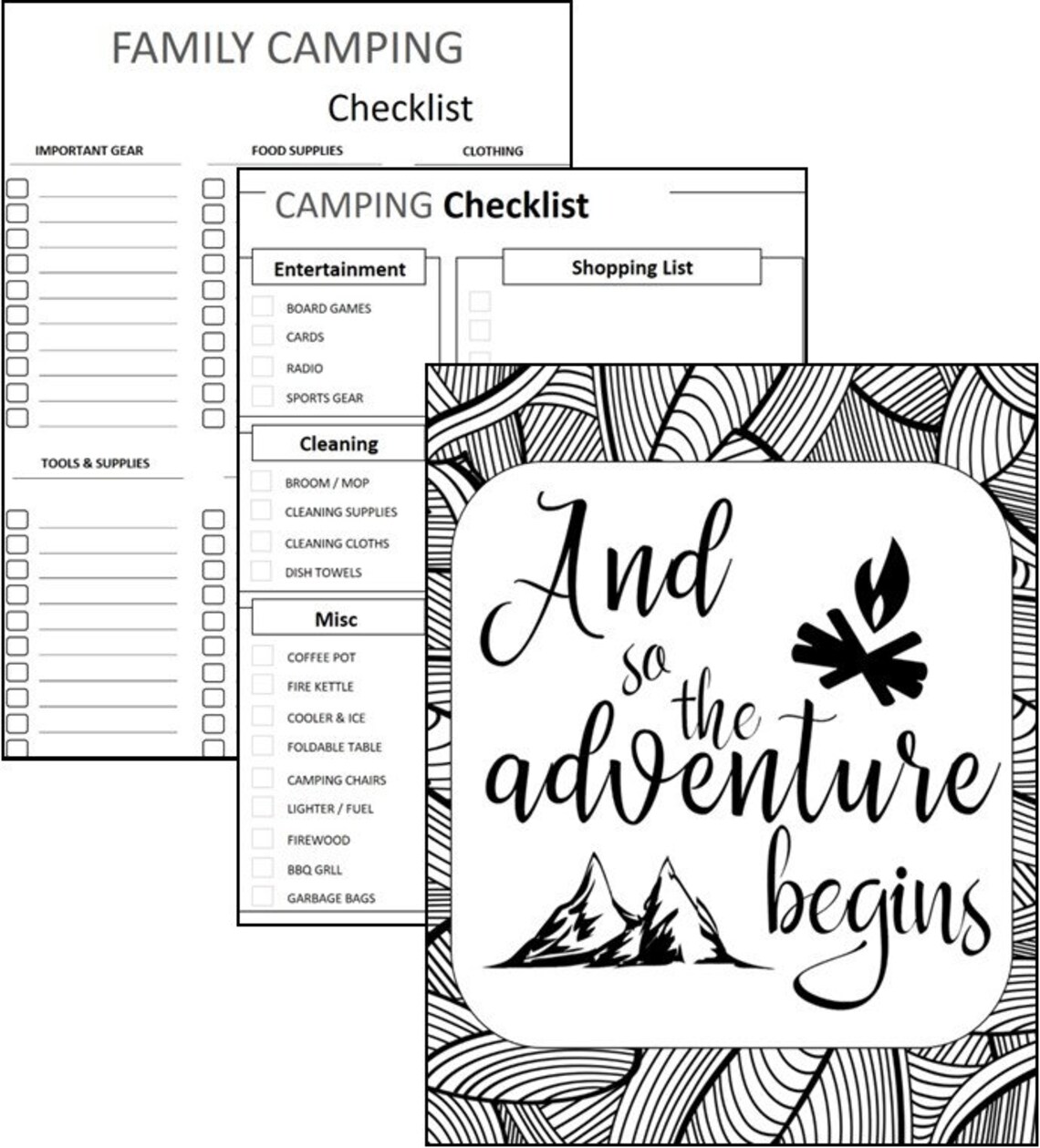 Camping Planner-the Ultimate Camping Binder, Outdoors Trip Organizer ...