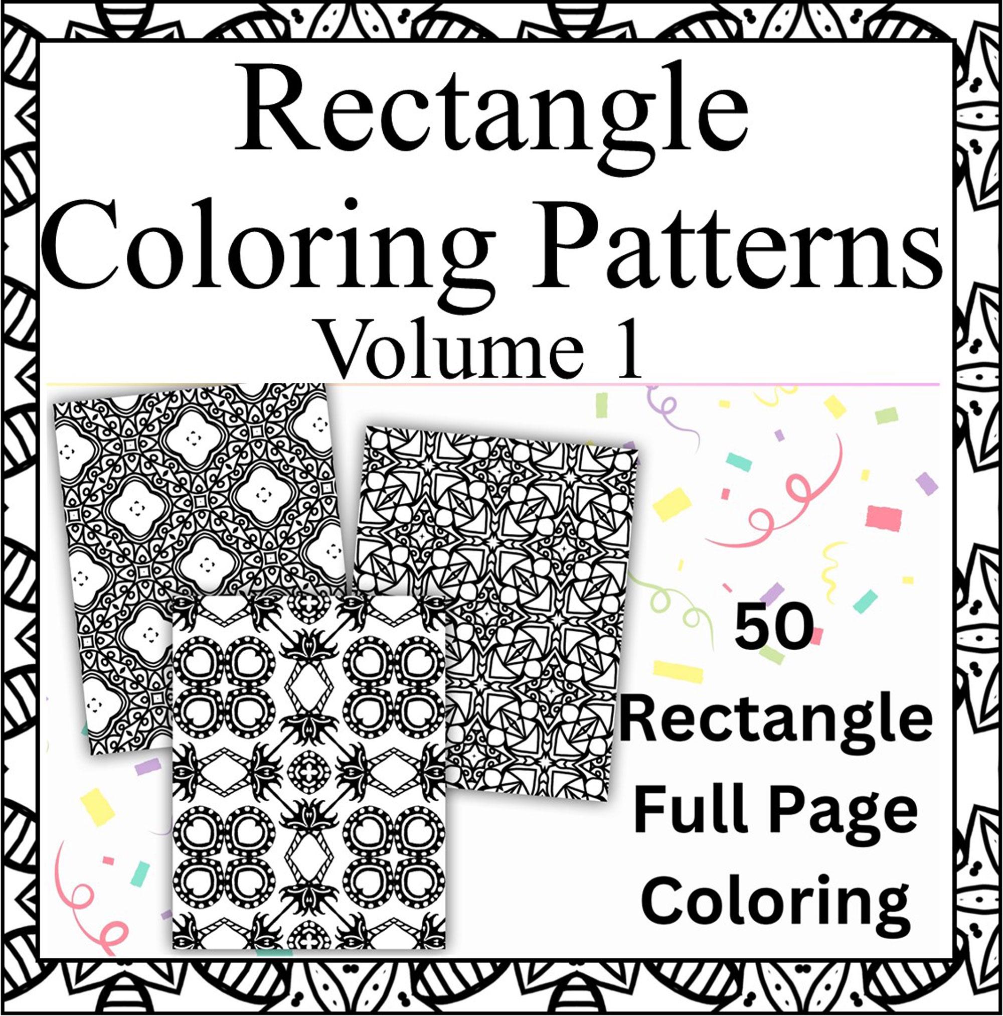 Rectangle Patterns Coloring Pages – Volume 1: 50 Full-page Designs for ...