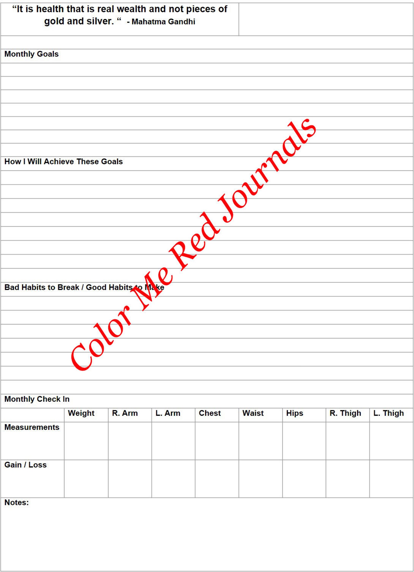 Medical Binder Printables Health and Wellness Sheets-medical Printables