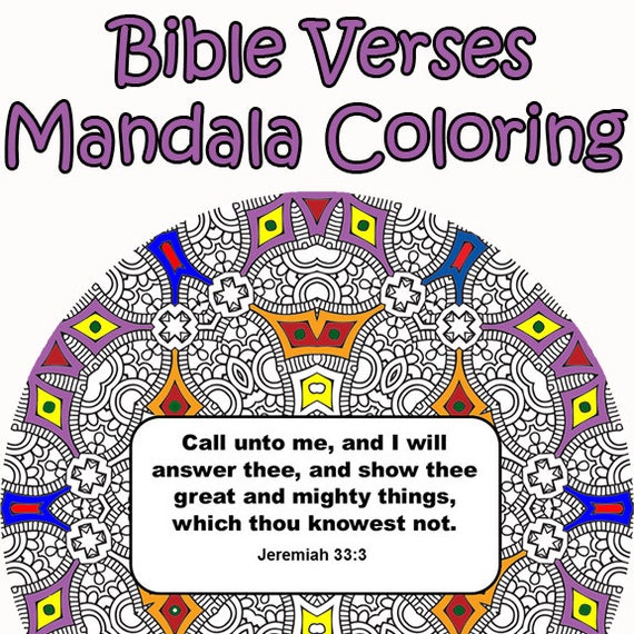 Mandalas and Bible Verses 50 Inspirational Mandalas Coloring | Etsy