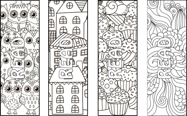 50 reading coloring bookmarks encourage reading with this etsy