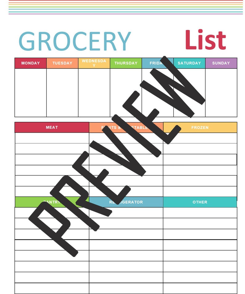 Weekly Menu Planner, Meal Planner Binder Organizer, Printable Weekly ...