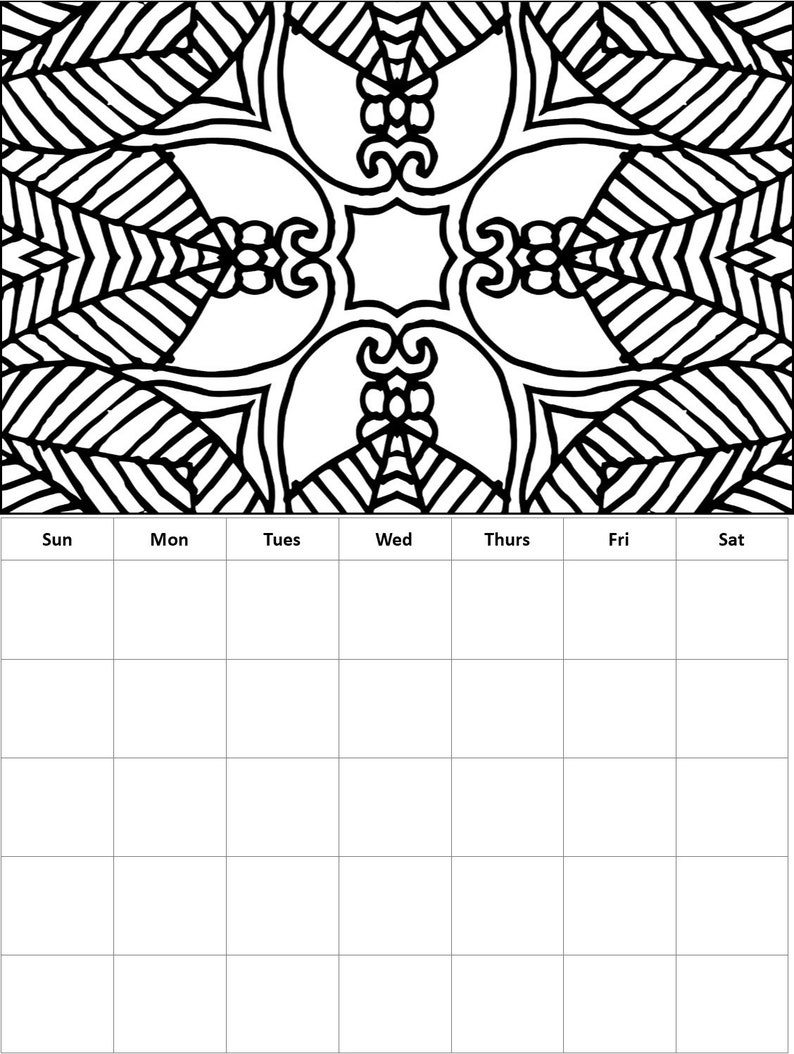 Printable Coloring Monthly Calendars Coloring Pages Printable Coloring Monthly Calendars Coloring Pages