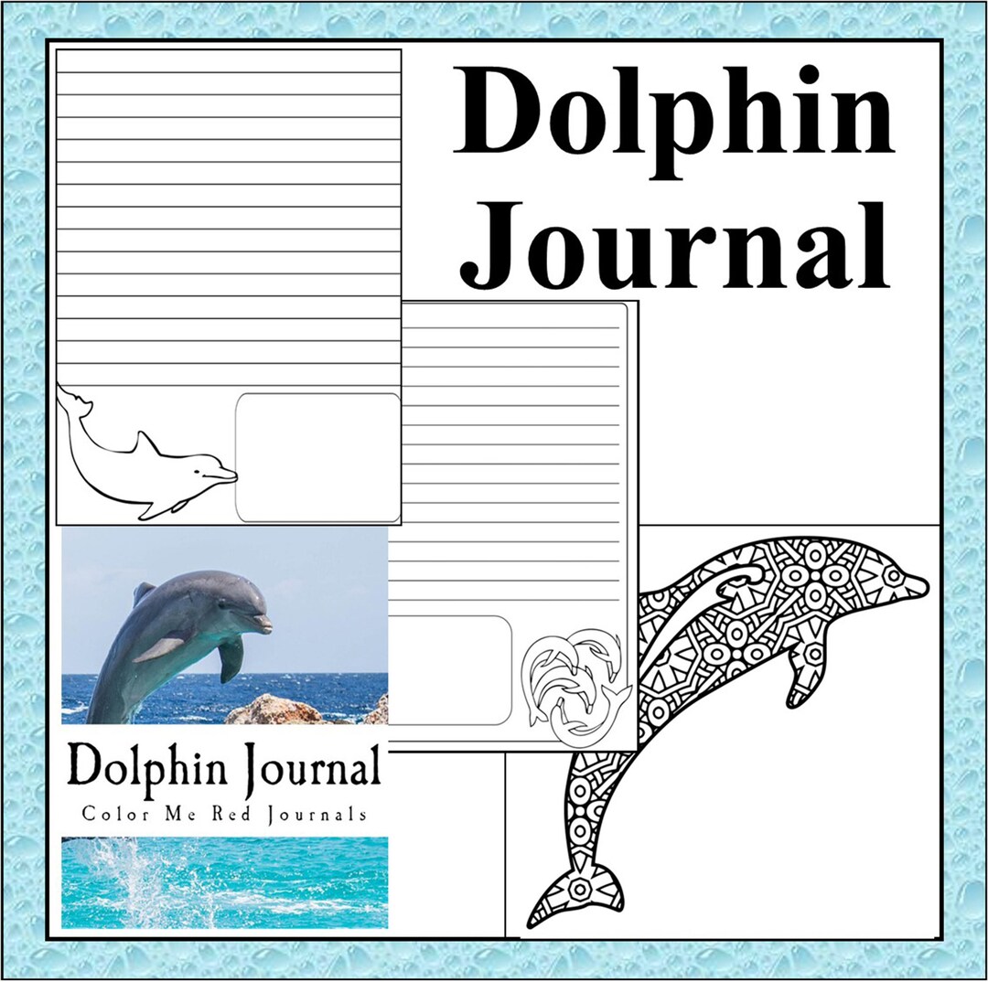 Dolphin Lined Journal Pages – Printable Dolphin-themed Writing ...