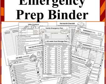 Emergency Preparedness Binder: Family Emergency Plan Printables (Digital Download)