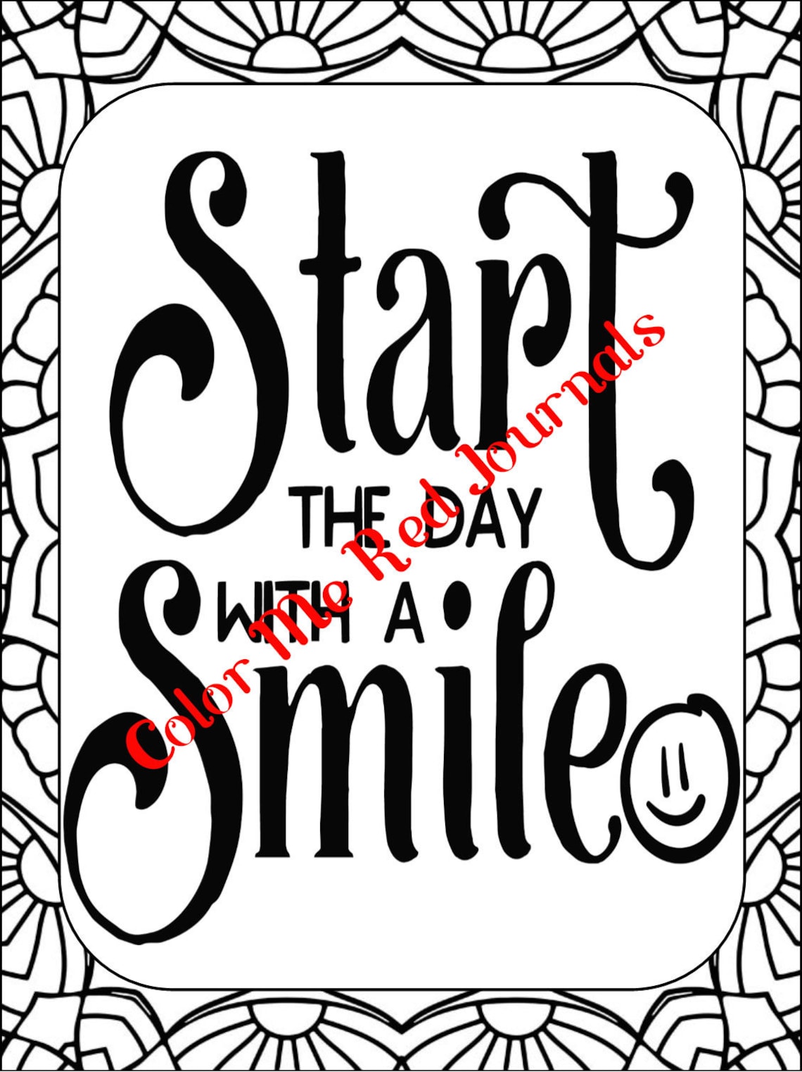 Happy Thoughts Word Art Coloring Printable Happy Thoughts to Start and ...