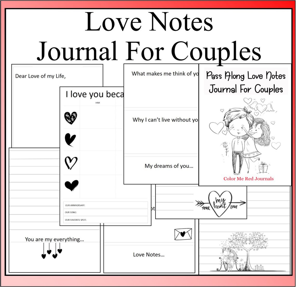 Pass Back and Forth Love Notes Journal for Couples Etsy