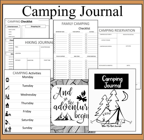 Camping Journal The Ultimate Camping Plannerthe Great Etsy