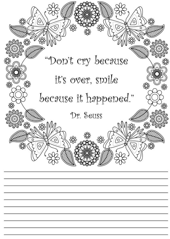 12 Inspiring Quote Coloring Pages for Adults–Free Printables! 