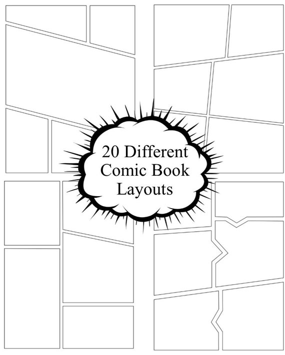 Blank Comic Book: Draw Your Own Comics - Painting Drawing & Art Supplies  for Kids Teenagers and Adults - Graphic Novels Strip Template Notebook 