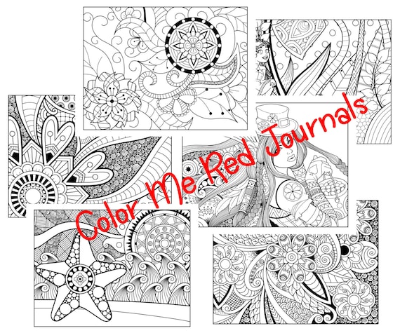 Detailed Coloring Sheets Set 2 20 Patterned Coloring Pages | Etsy