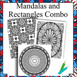 Mandala and Rectangle Pattern Coloring Pages – 50 Detailed Designs for Relaxation & Creativity