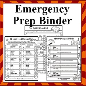 Emergency Preparedness Binder- Grab and Go Binder - Emergency Prep ...