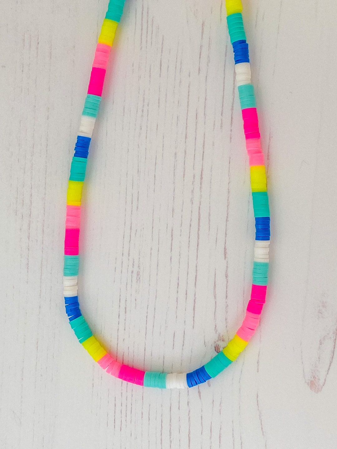 Bantham Beach Necklace Multi Rainbow Etsy UK