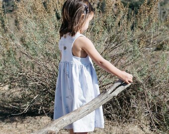 Button Back Dress in Frozen Treat