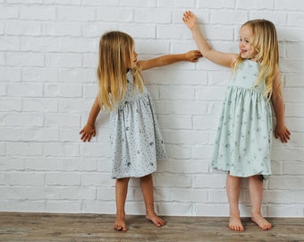 Button Back Dress in Berry Patch