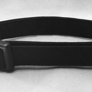 Bayou Angel Basic Black Dog Collar with Optional, Detachable Bow/Bow Tie, Basic Black Leash with brass or nickel snap hook, Kona cotton image 2