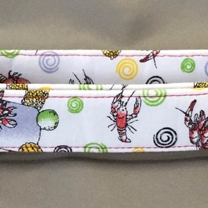 Bayou Angel Crawfish Boil Dog Collar soft, cotton fabric handmade dog collar adjustable dog collar washable dog collar fun dog collar image 1