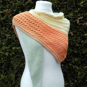 knitted TRIANGLE SCARF COTTON