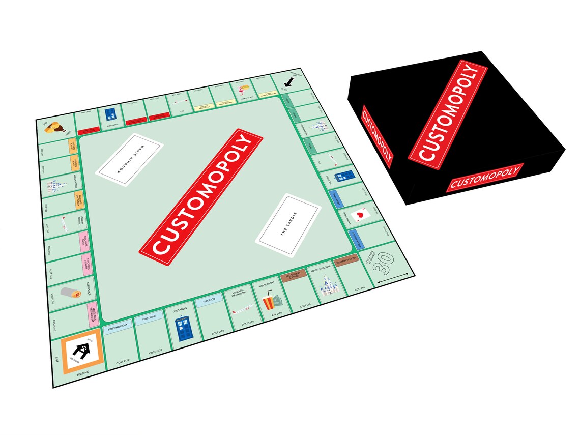 Customopoly Personalised Board Game Etsy