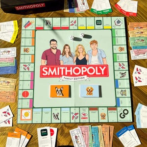 Custompoly Board Game - Personalised Game, Custom Games, Birthday Gift, Anniversary Gift, Customised Gifts, Family Christmas, Personalized