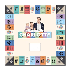 Custom Board Game, Personalised Family Keepsake with Artwork