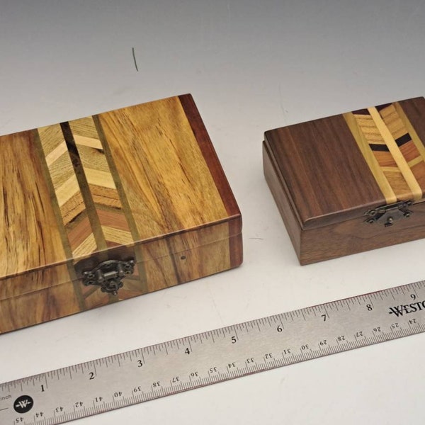 Small solid wood boxes