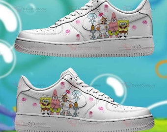 Air Force 1 X Spongebob Jellyfish, AF1,Air Force Ones,Air Force 1 Custom