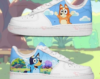 Air Force 1 Shoes - Bluey And Bingo, AF1,Air Force Ones,Air Force 1 Custom