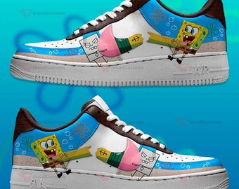 Air Force 1 X Spongebob Vs Stroke, AF1,Air Force Ones,Air Force 1 Custom