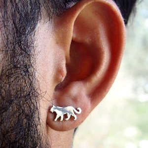 Panther earrings.Earrings for men.Mans earrings.Tiger.Panther jewelry.Leopard.Jewelry for men.Lioness.Cat earrings.Wild cat.Cougar.Cheetah