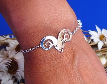 Sterling Silver Aries Bracelet: Handmade Zodiac Jewelry