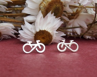 Bike earrings.Infinite earrings.Cycling.Bike gift.Infinity jewelry.Sport gift.Cyclist.Athlete.Sportswoman.Rider.Triathlon. Bicycle