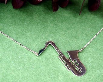 Saxophone Necklace & Gifts - Jazz, Musician, Unique Jewelry for Men, Music Lovers, Soul Accessories