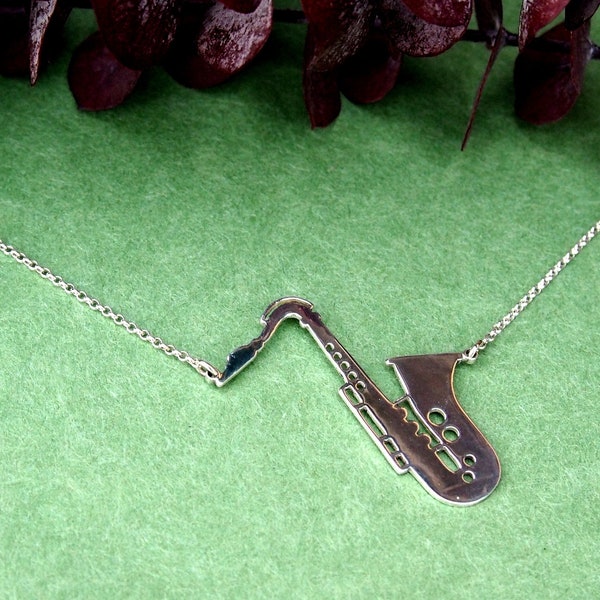 Collier saxophone et cadeaux - Jazz, musicien, bijoux uniques pour hommes, amateurs de musique, accessoires soul