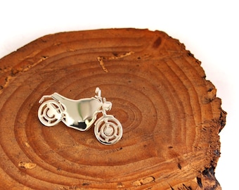 Handmade Triumph Motorcycle Pin: Sterling Silver Biker Gift